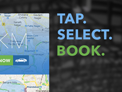 Tap. Select. Book. book cab hyderabad india mobile nagendra select startup tap taxi web zeudo