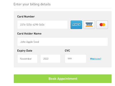 Billing Details amex billing card clean credit debit details gateway master payment simple visa