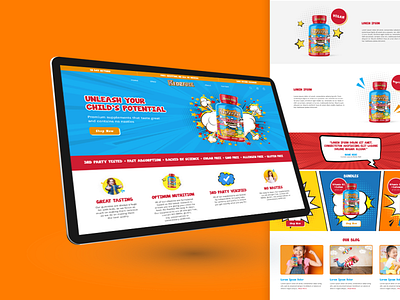 Landing Page Design colorful page comic style landiing page design landing page web design website design