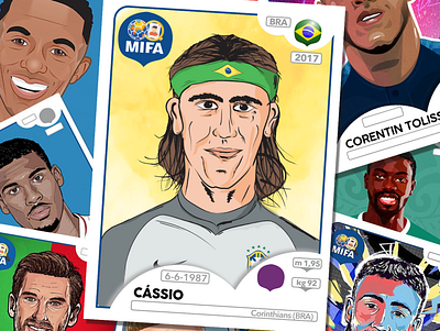 Cassio Illustration for the MIFA Project brazil caricature cassio drawing football illustration illustration art illustrator panini pen photoshop sketch sticker vector