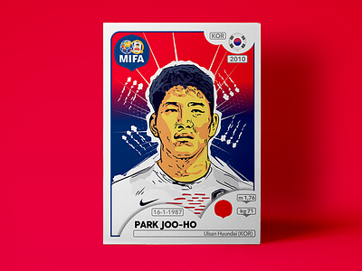 Park Joo Ho Illustration | MIFA Project art artwork football illustration mifa panini park joo ho soccer south korea sticker vector world cup