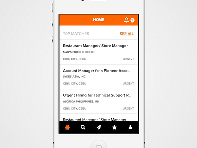 Job Search App mobile ui ux