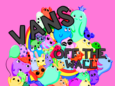 Vans - Off The Wall bright doodle shoes vans