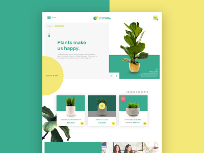 Plant Online Shop branding graphic design plants ui web design website
