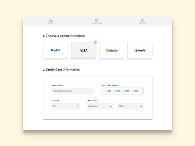 002 - Credit card checkout 002 checkout creditcard daily method pay payment ui