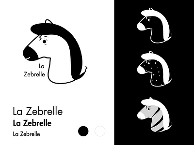 La Zebrelle logo branding design flat icon illustration illustrator logo vector web website