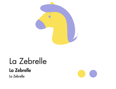La Zebrelle Purple branding design flat icon illustration logo minimal vector