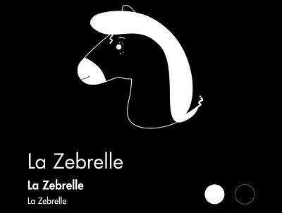 La Zebrelle | Black & White branding design icon illustration illustrator logo ui vector
