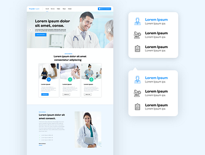 Medical landing page branding design icon ui ui design ux web website