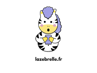 La Zébrelle with iPhone branding design illustration illustrator logo web website