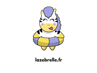 La Zébrelle at the pool branding design illustration illustrator logo web website
