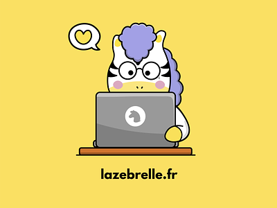 La Zébrelle with MacBook Pro branding design illustration illustrator logo web website