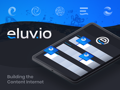 Eluvio :: Branding branding identity illustration digital infrastructure internet isometric isometric illustration logo mark streaming tablet tech technology