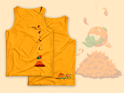 GPR :: October 2021 Training Tank apparel autumn clothing fall graphic design illustration leaves lettering merch pumpkin seasonal tank top typography yellow