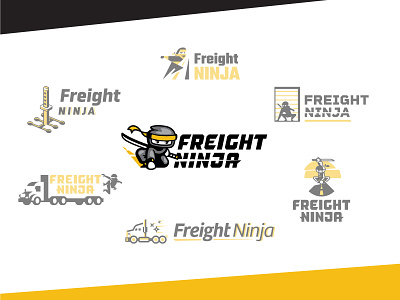 Freight Ninja :: Logo Options yellow