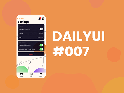 Daily UI #007 – Settings 100daychallenge 100days account settings concept dailyui design mobile mobile ui ui
