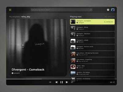 daily UI #009 – Music player