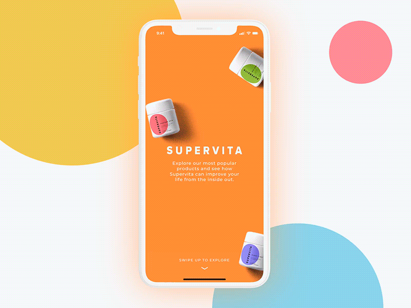 Supervita animation appdesign design mobiledesign ui uidesign uiux userinterface ux visualdesign