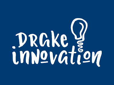 Drake Innovation Studio Logo handlettering logo
