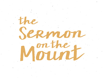 Sermon on the Mount Title typography