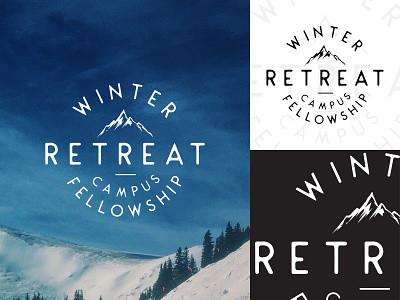 Winter Retreat Logo brand identity campus fellowship logo typogaphy