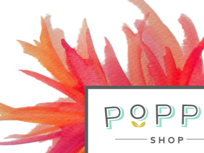 Poppys Shop logo watercolor