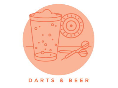 Who likes Darts & Beers?! beer darts icon minneapolis pink