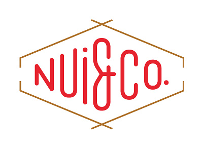 Nui & Co. logo concept branding custom type logo