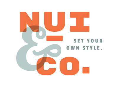 Nui & Co. logo concept 2 branding logo overlay typography