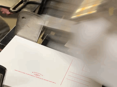 Postcard letterpress printing ink letterpress postcard typography