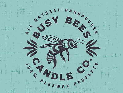 Busy Bees Candle Co. Logo + Branding bees beeswax branding branding and identity branding design california candle candles logo