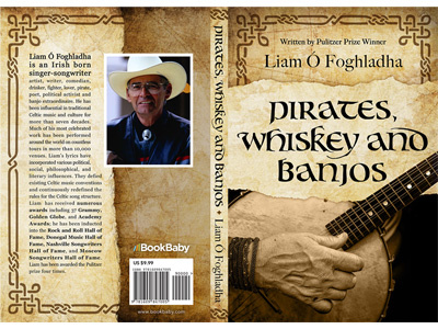 Book Design banjo book cover book design cover design pirate whiskey