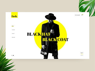 Clothing store web UI black white design typography ui ux web website