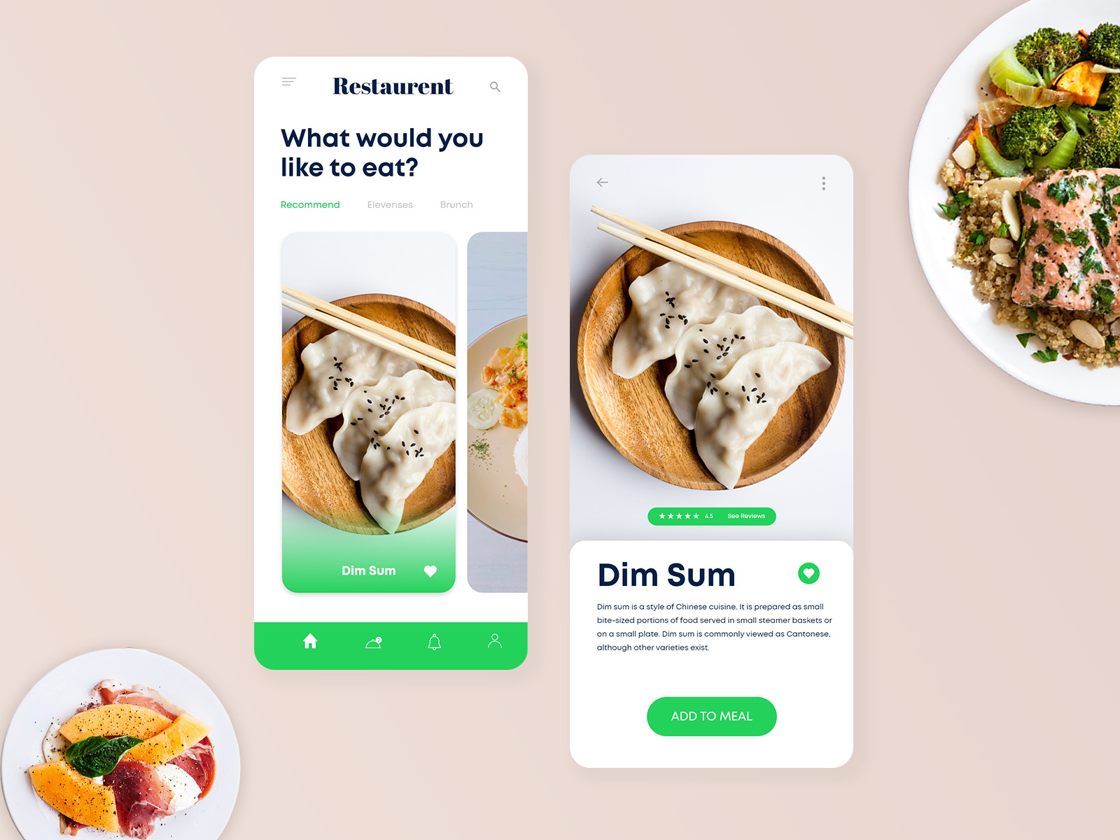 Simple Concept For Restaurant Menu Mobile App Ui By Md Rayhan Muntasir