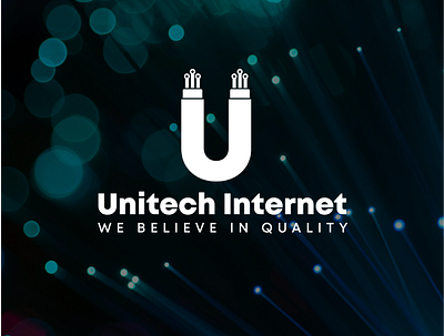 Unitech Internet Logo app branding icon logo typography