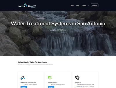 Water Quality Services - Web Design Project branding design web