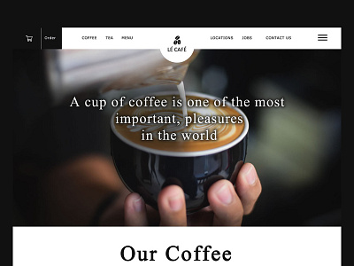 Conceptual UI Design for Coffee Brand Website