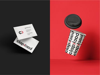 Logo and corporate identity for the ClapBack branding business card design graphic design logo minimal paper cup