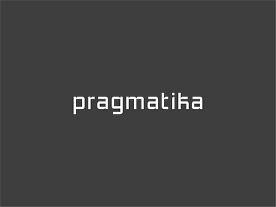 Logo for the Pragmatika branding design graphic design logo minimal