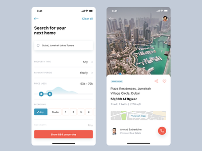 Propertyfinder filters +details app design filters ios mobile app mobile ui property details property marketing propertyfinder real estate