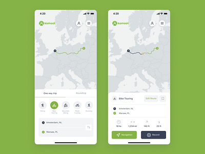 Komoot app concept app app design design ios ios app komoot mobile app mobile ui outdoor ui