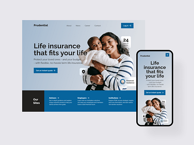 Prudential - Insurance branding consultant figma finance graphic design homepage insurance landing page prudential responsive retirement ui user experience user interface ux wealth web web design website wordpress