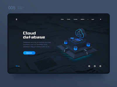 Cloud database app branding c4d cloud illustration ui ux web design 原创 品牌 插图 设计