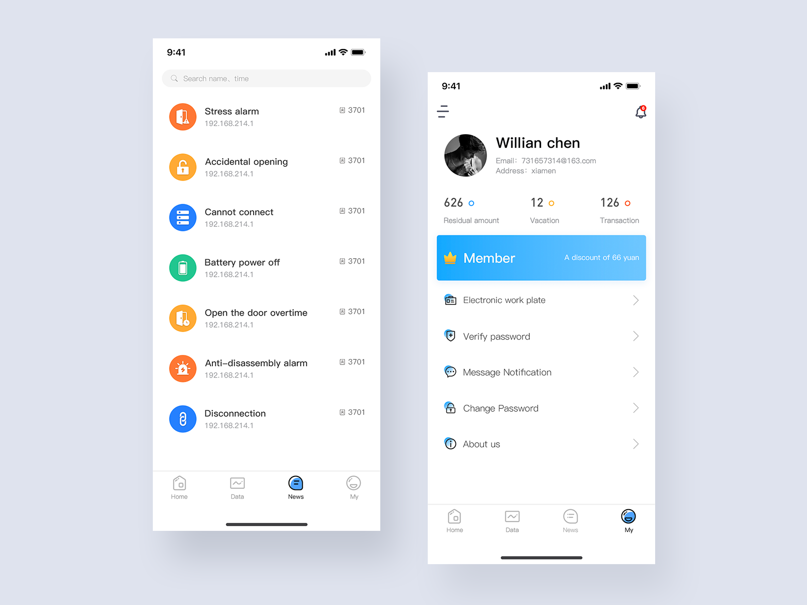 Data APP 2 by William Chen for CoCo on Dribbble