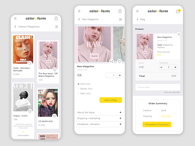 Color Form - Ecommerce app