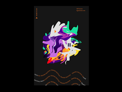 Poster colorful flat flyer illustration interaction music poster sound transe type typeface typogaphy ui ux