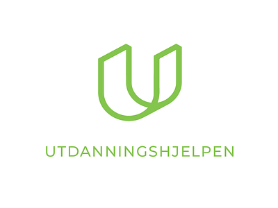 Logo for UTDANNINGSHJELPEN brand identity branding design identity layout logo logotype logotypes print typography ui uidesign ux vector web website