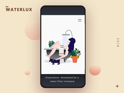 Bathing animation app banner design flat header identity illustration ilustracao interaction interaction design layout mobile shower sketch ui uidesign ux vector website