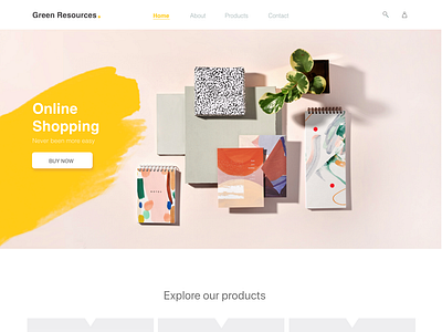 Landing page for Green Resources app banner branding design ecommerce ecommerce shop header identity interaction interaction design landingpage layout mobile sketch ui uidesign ux vector web website