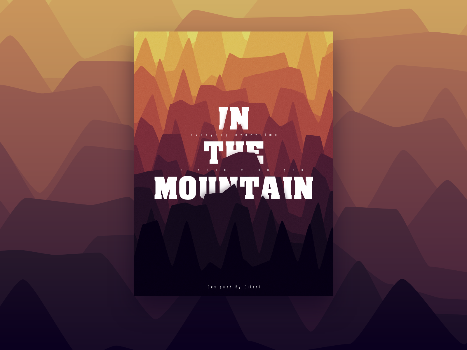 IN THE MOUNTAIN by 顾青 on Dribbble